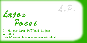 lajos pocsi business card